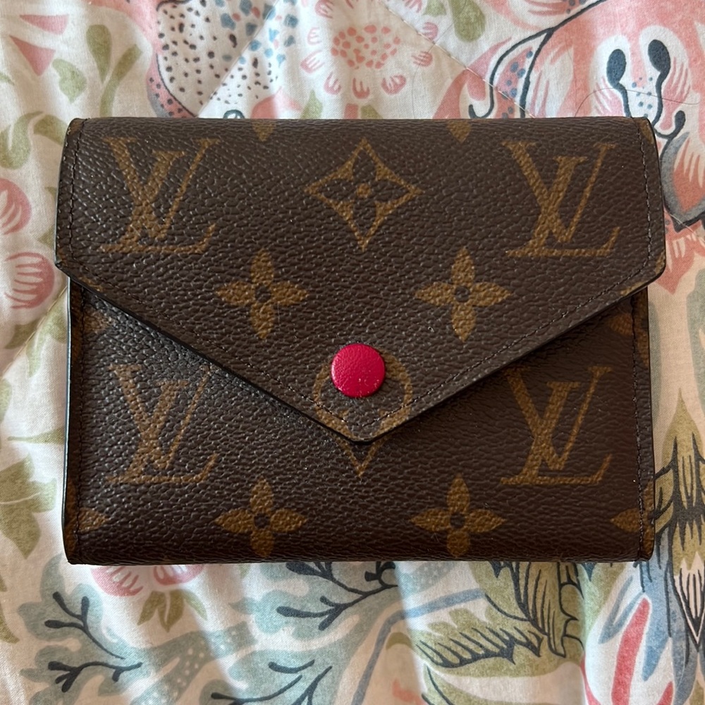 Authentic Louis Vuitton Victorine Wallet - fuschia and monogram (price is firm)